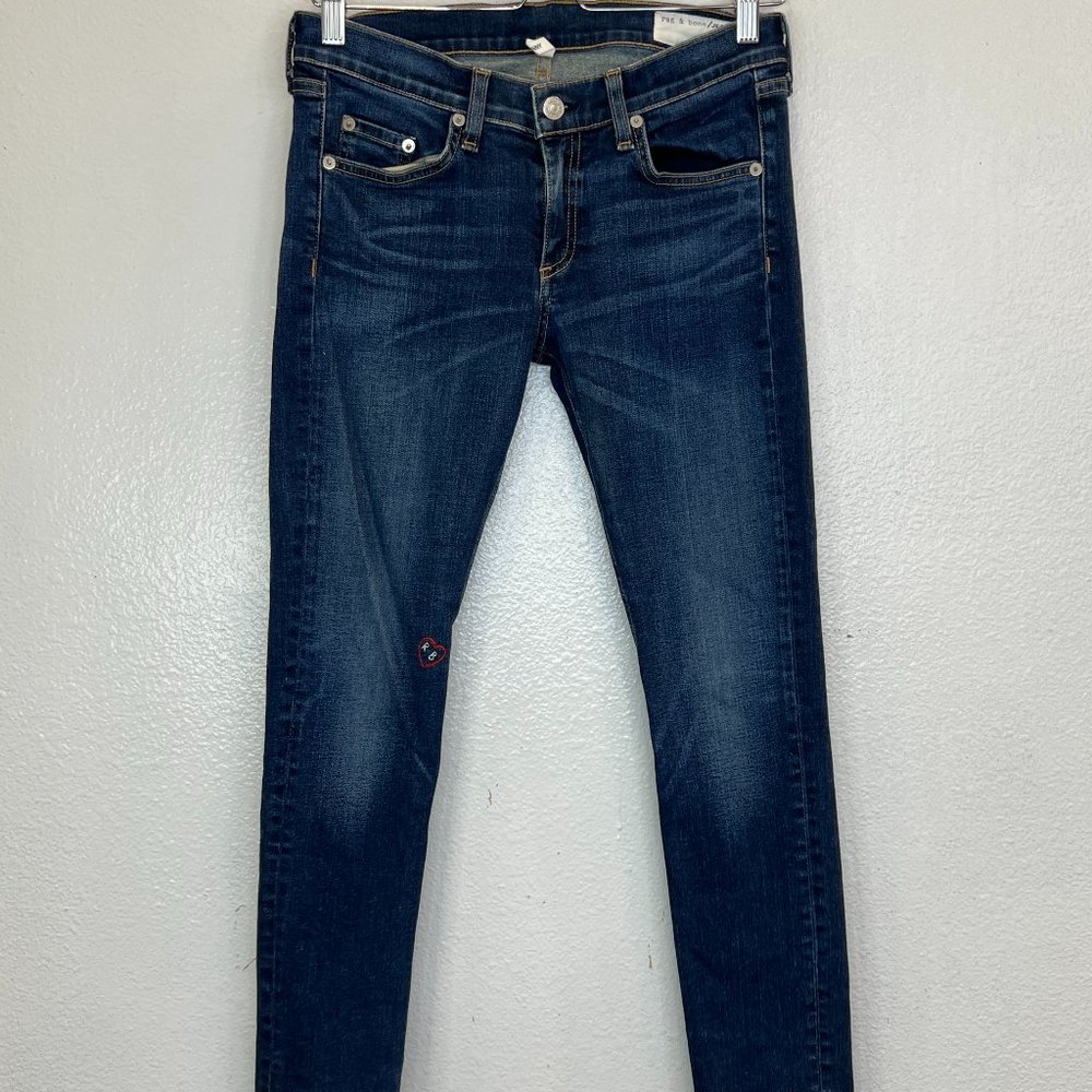 Rag & Bone‎ JEAN The Skinny Embroidered Jean in Baker Size 27